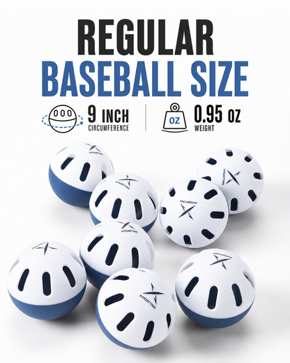 12 Counts Plastic Baseballs - Blue