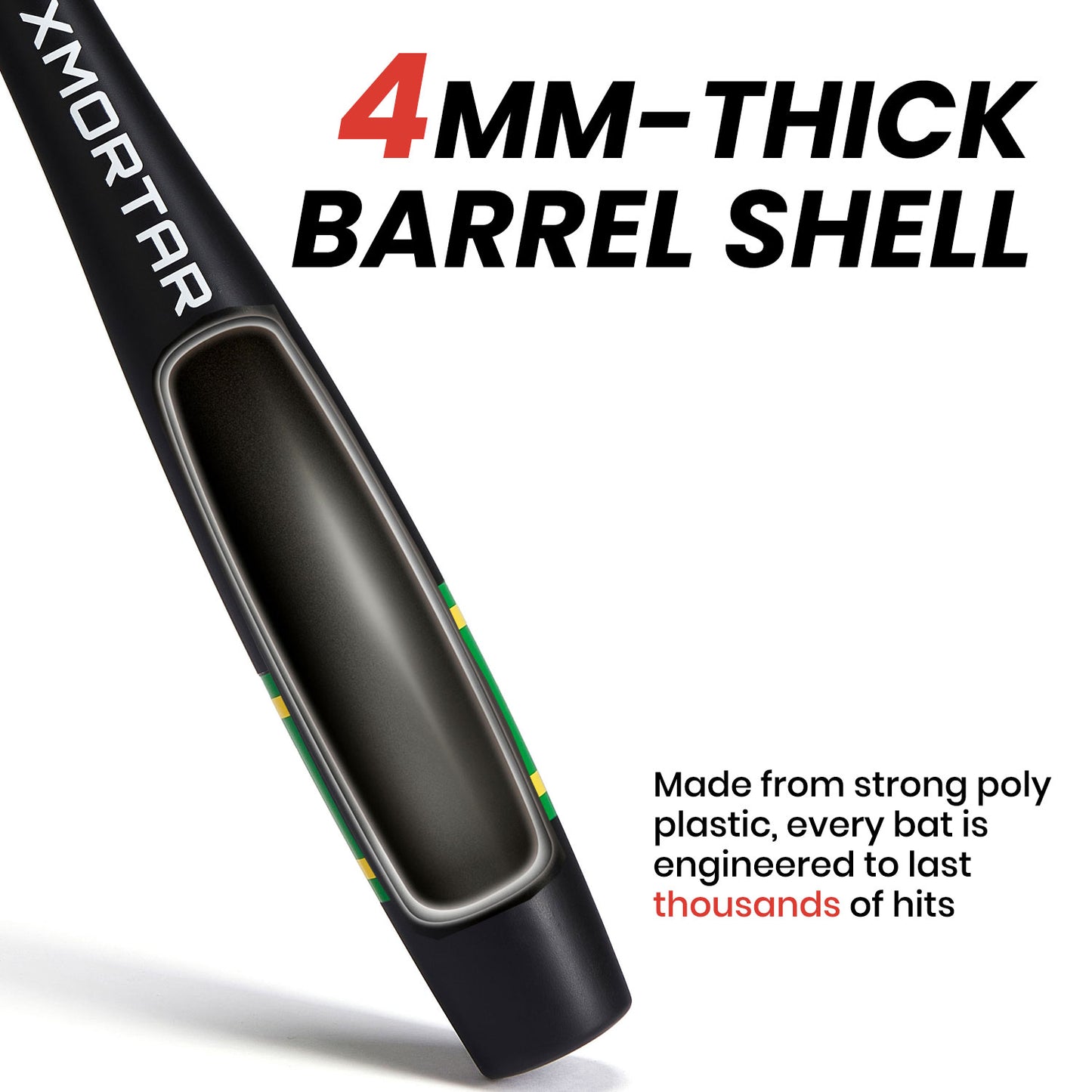 T1 Pro Plastic Torpedo Bat - Black Pencil