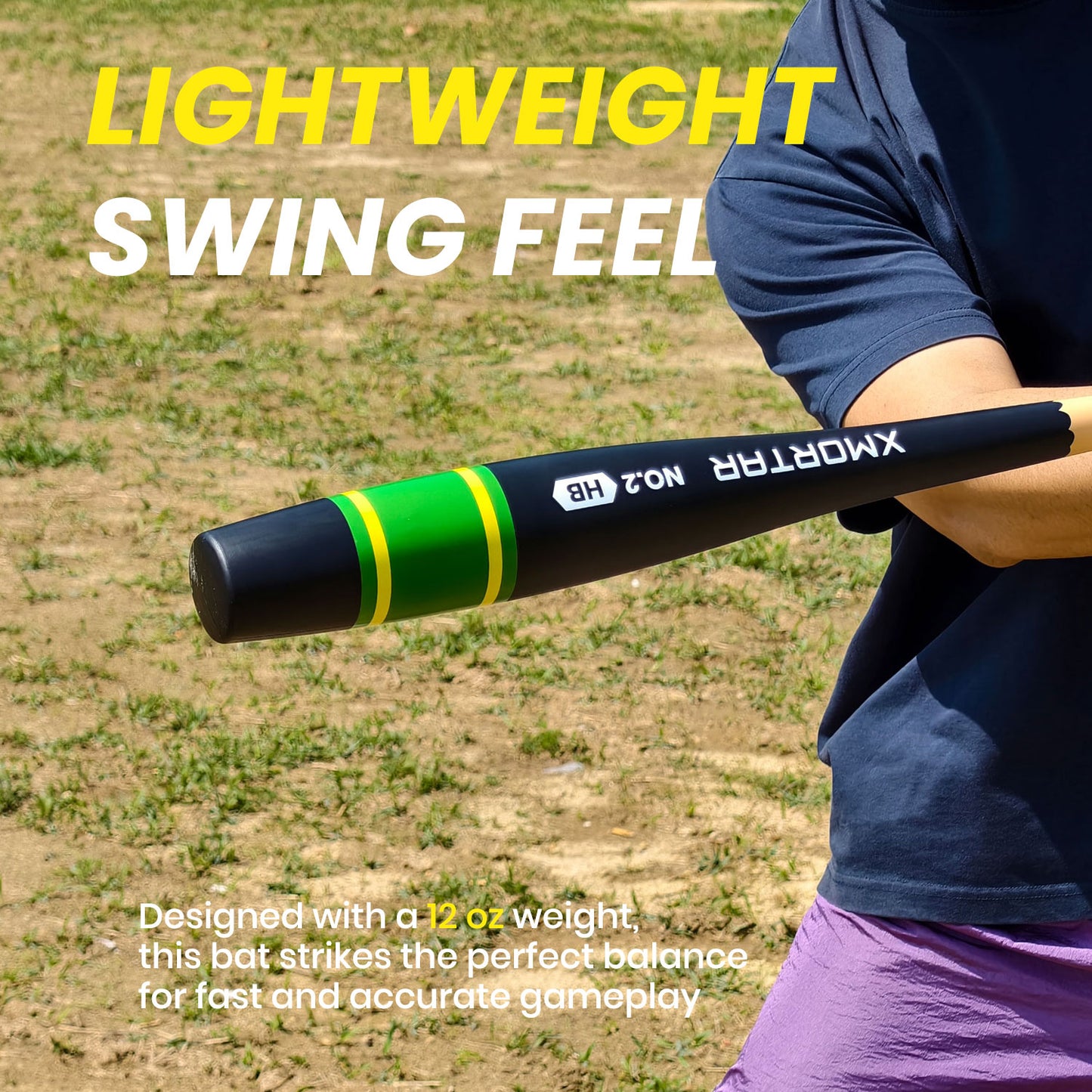 T1 Pro Plastic Torpedo Bat - Black Pencil