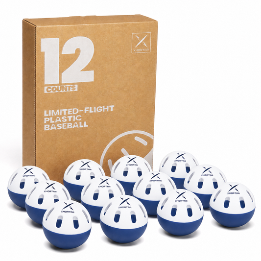 12 Counts Plastic Baseballs - Blue
